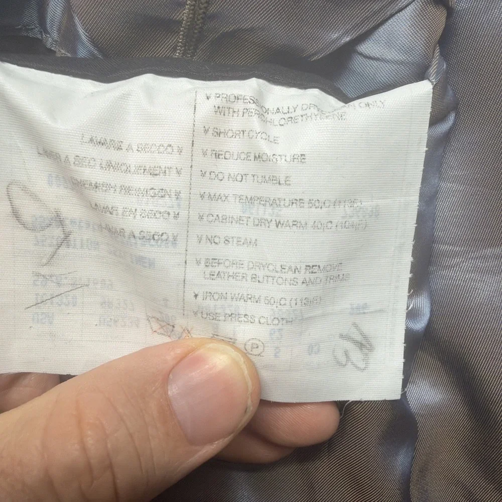 Versace Suit Brown Geometric Linen Blend Classic Fit Italian Two Piece 42L - Picture 9 of 16